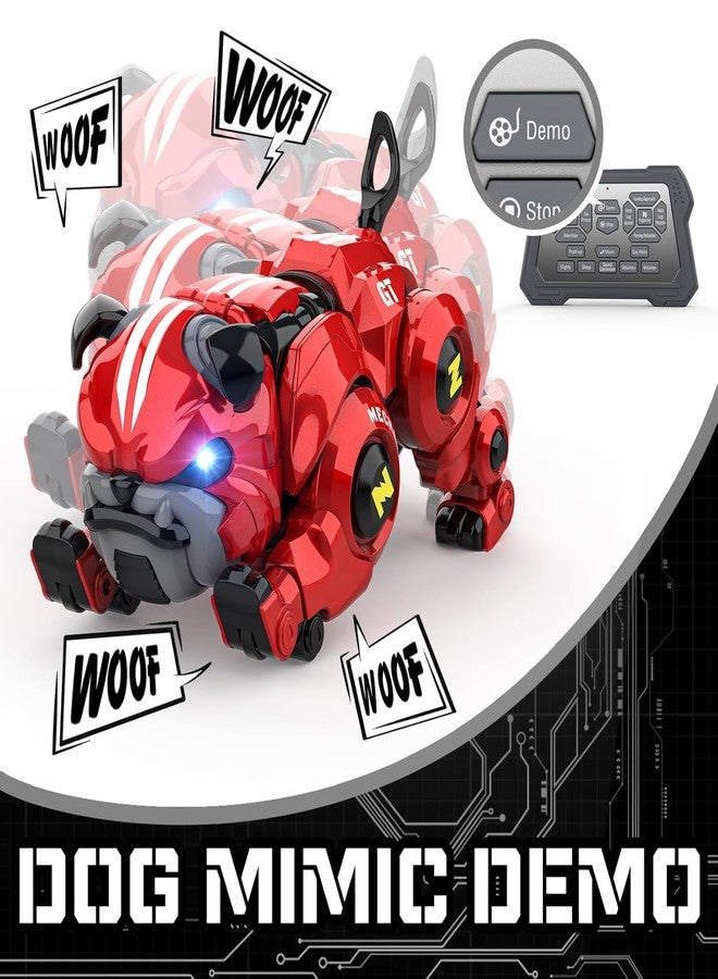 SKYBUCKET 2 Batteries Robot Dog for Kids, Remote Control Robot Rechargeable Programing Stunt Robo Dog with Sing, Dance, Touch Function, Robotic Dog Toy for Boys Ages 5 6 7 8 9 10+ Birthday Gifts, Red - Image 2